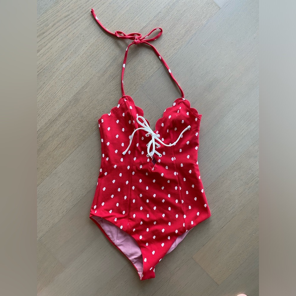 Marysia, Red and White Polka Dot One Piece